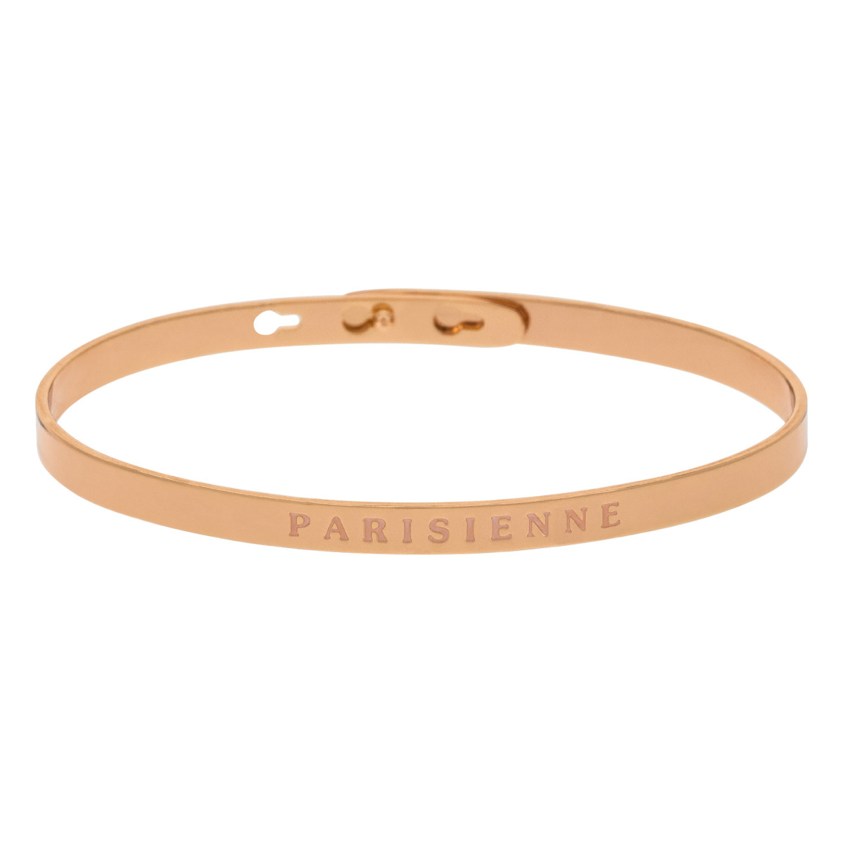 "PARISIENNE" Jonc rosé bracelet à message