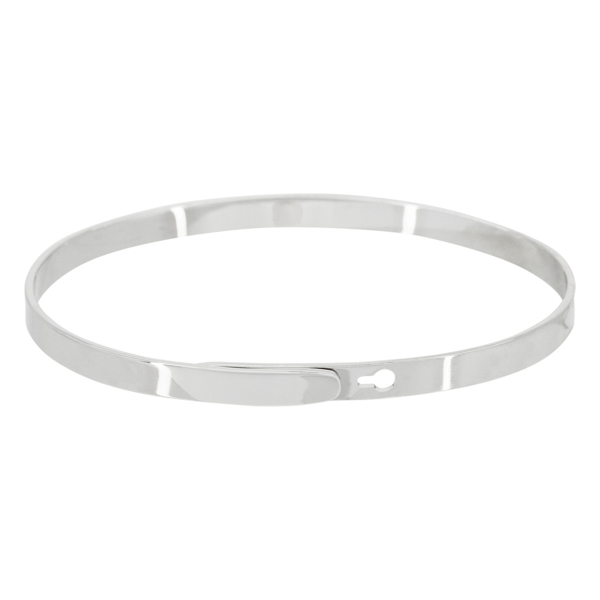 Bracelet Jonc à message Laiton "JE TE PROMETS" "JE TE PROMETS" bracelet jonc argenté à message