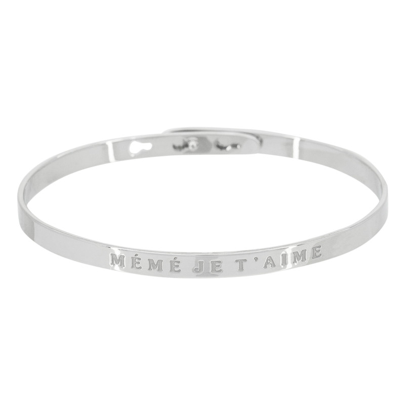 Bracelet Jonc à message Laiton "MÉMÉ JE T'AIME" Bracelet Jonc à message Laiton "MÉMÉ JE T'AIME"