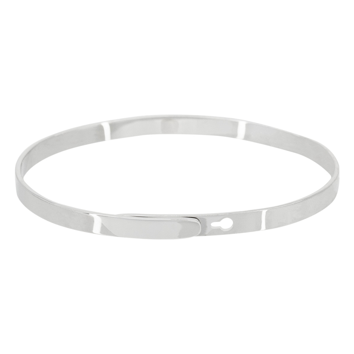 Bracelet Jonc à message Laiton "REBELLE ET J'ASSUME" "REBELLE ET J'ASSUME" bracelet jonc argenté à message