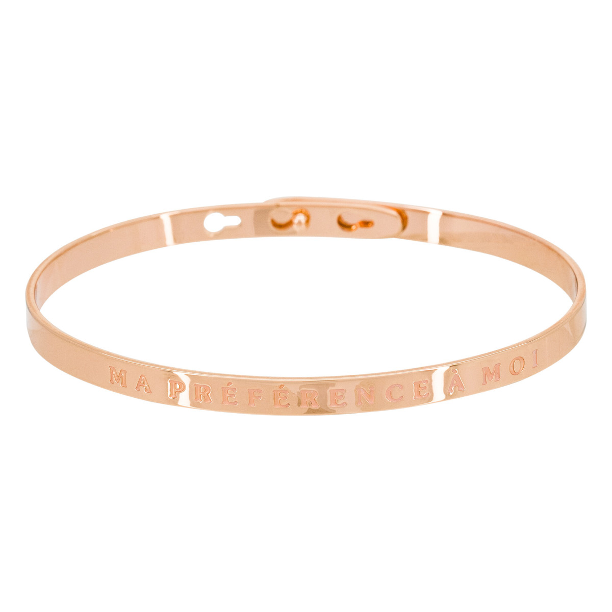 Bracelet Jonc à message Laiton rosé "MA PRÉFÉRENCE À MOI" "MA PRÉFÉRENCE À MOI" Jonc rosé bracelet à message