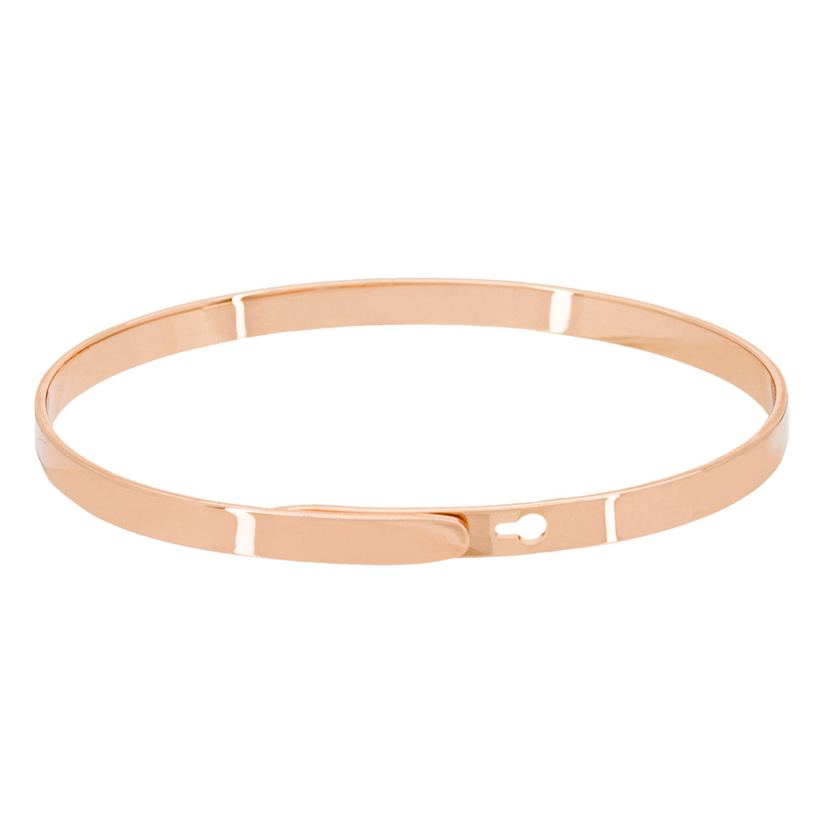 "MA PRÉFÉRENCE À MOI" Jonc rosé bracelet à message