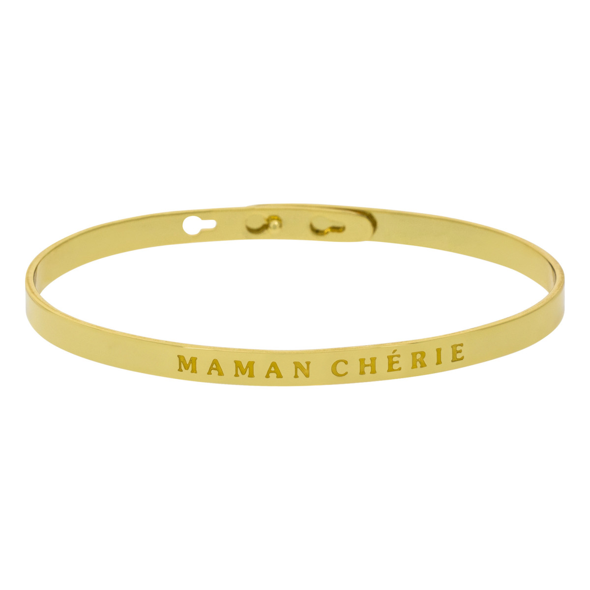"MAMAN CHÉRIE" bracelet jonc doré à message