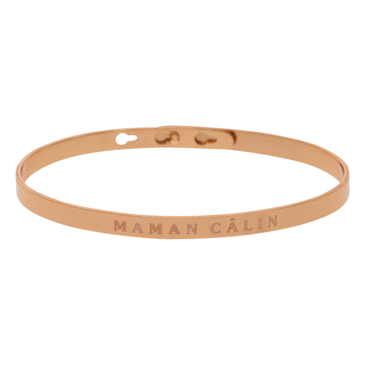 "MAMAN CÂLIN" bracelet jonc rosé à message