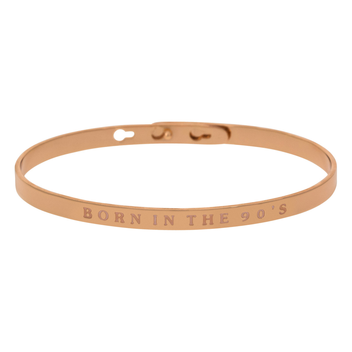 Bracelet Jonc à message Laiton rosé "BORN IN THE 90'S" "BORN IN THE 90'S" bracelet jonc rosé à message