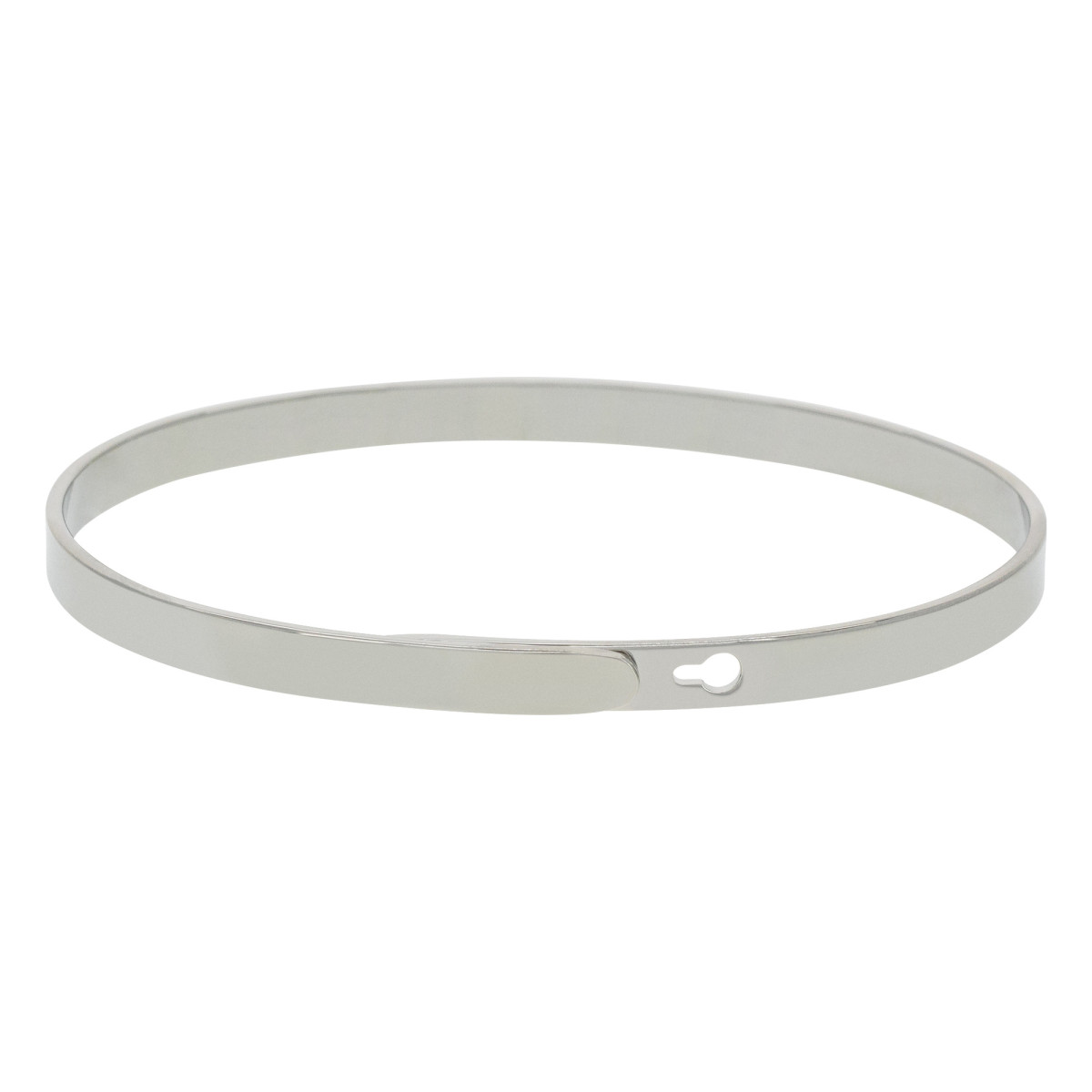 Bracelet Jonc à message Laiton "LA FAMILLE, C'EST LA VIE" Bracelet à message "La Famille, c'est La Vie" Laiton argenté