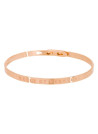 Bracelet Jonc à message Laiton rosé "BELLE ET REBELLE"