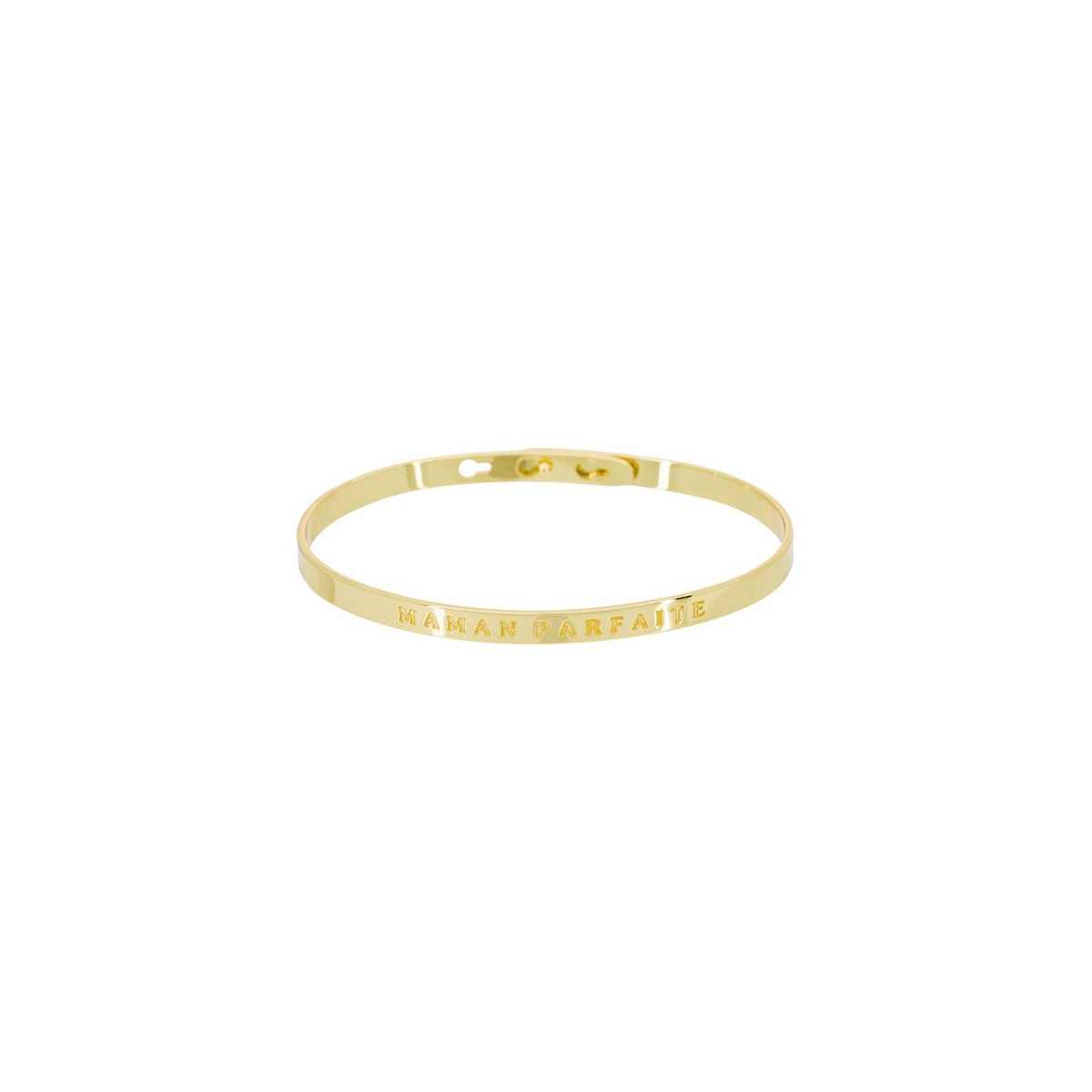 Bracelet Jonc à message Laiton doré "MAMAN PARFAITE" Bracelet à message "Maman Parfaite" Laiton doré