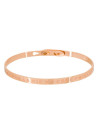 Bracelet Jonc à message Laiton rosé "PRENDRE LA VIE DU CÔTÉ PAILLETTE"