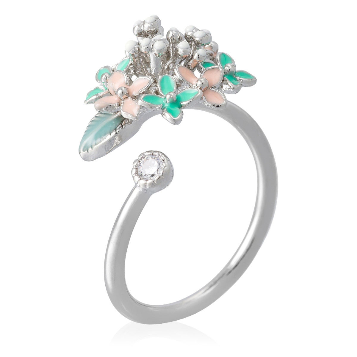 Bague ajustable "Bouquet de Printemps" Argenté Bague ajustable "Bouquet de Printemps" Argenté