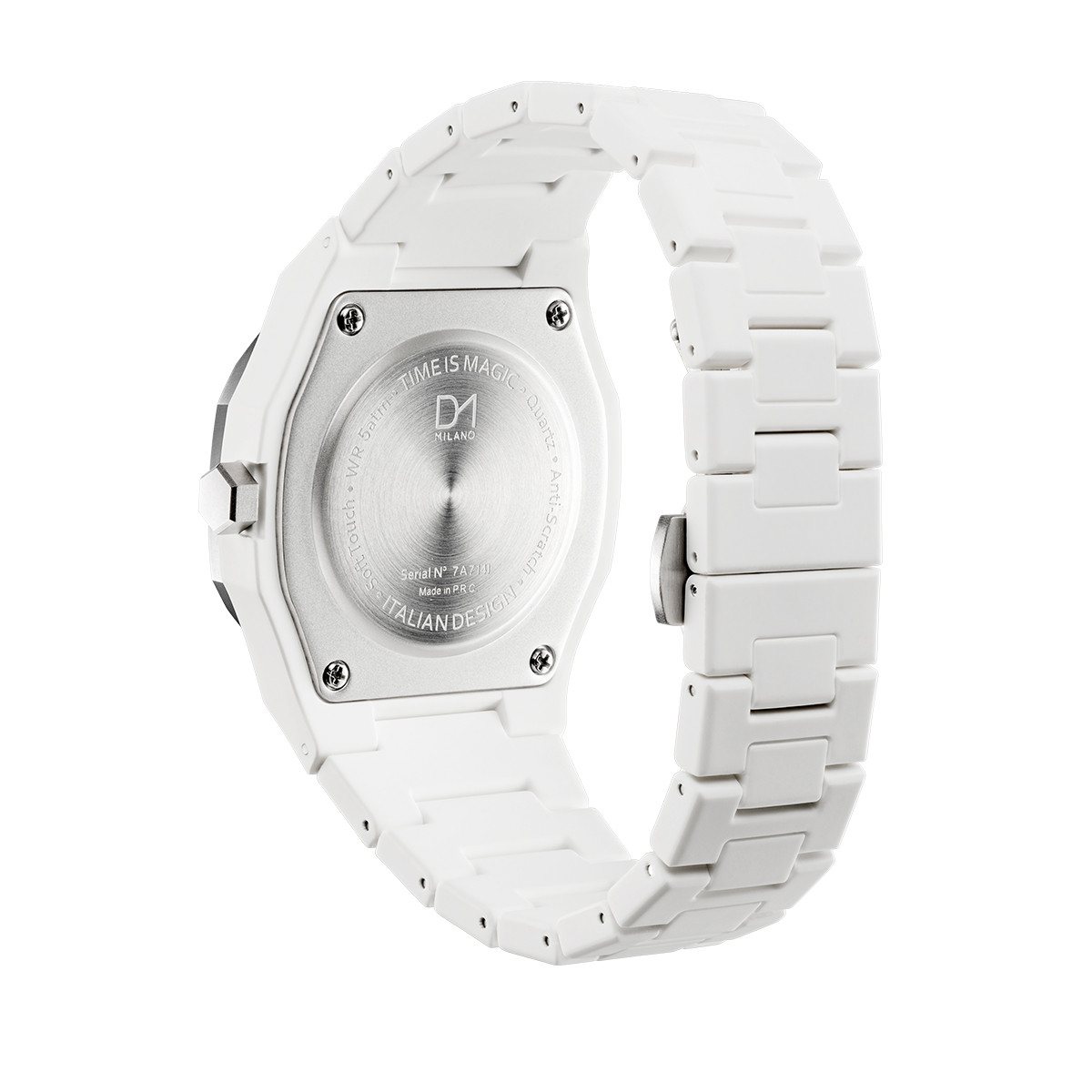Montre D1 MILANO PR05 - Premium Polycarbon - 40.5 mm Montre D1 Milano PREMIUM Quartz - Cadran Argenté - 40,5 mm - PR05