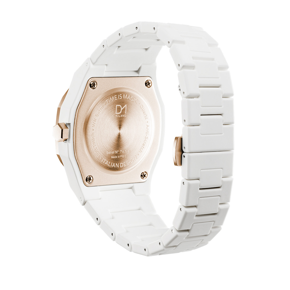 Montre D1 MILANO PR07 - Premium Polycarbon - 40.5 mm Montre D1 Milano PREMIUM Quartz - Cadran Doré - 40,5 mm - PR07