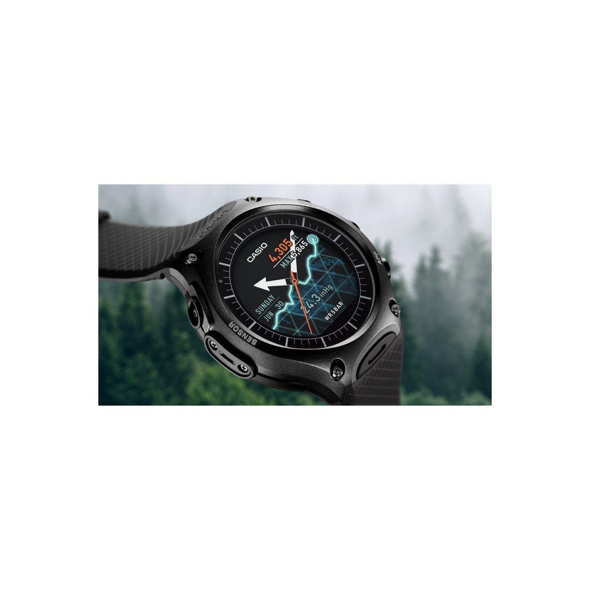 Montre Homme CASIO Smart Outdoor AndroidWear -WSD-F10BKAAE