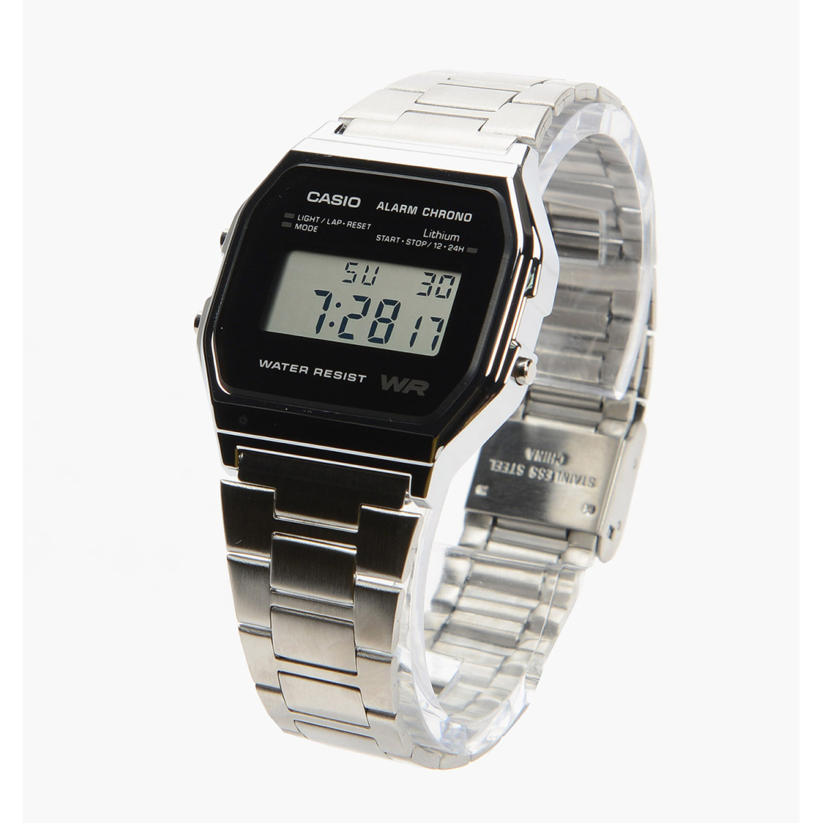 Montre Mixte Casio Bracelet Acier inoxydable Argenté - A158WEA-1EF Montre mixte Casio Vintage Bracelet Acier inoxydable Argenté - A158WEA-1EF