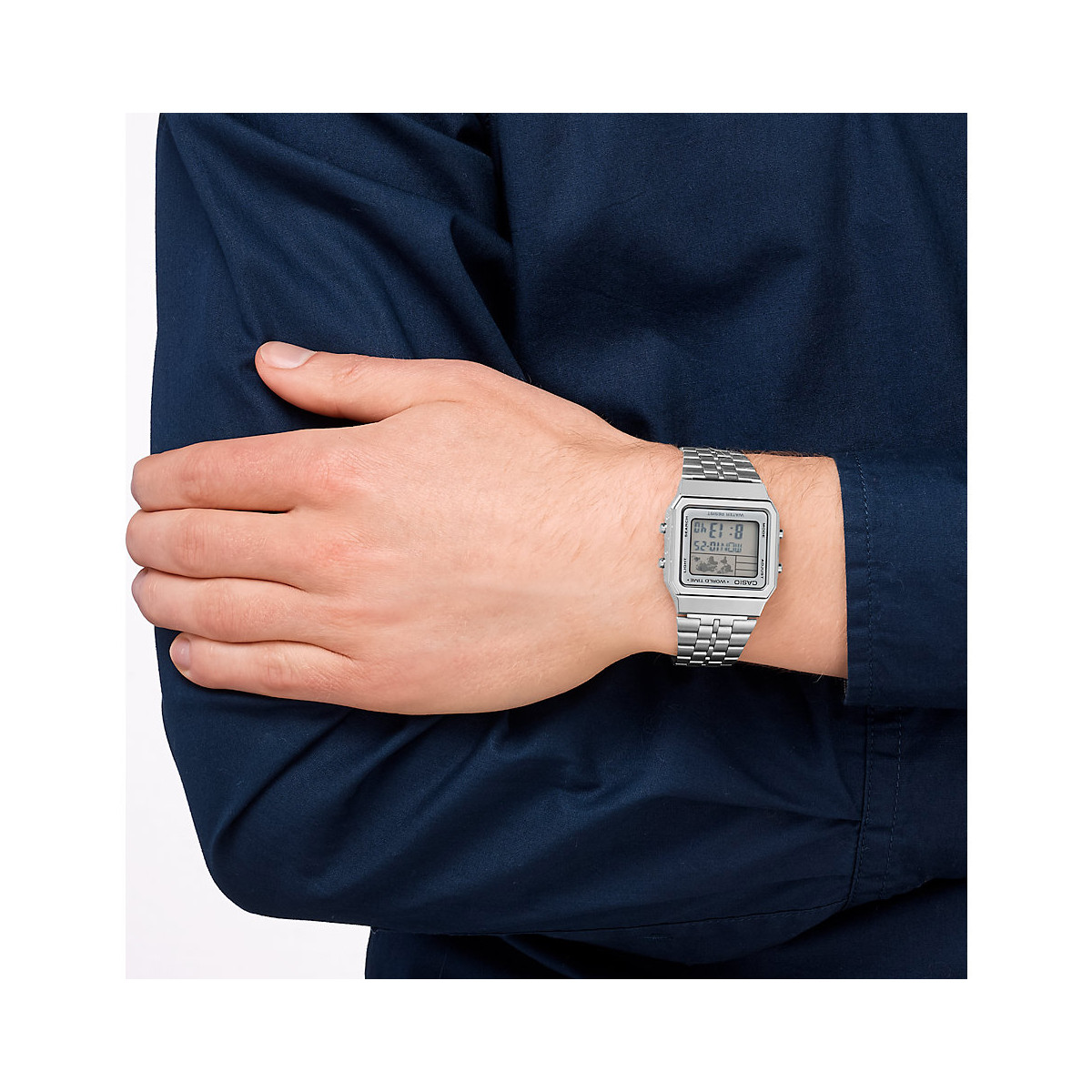 Montre Casio Vintage mixte gris 39 mm A500WEA-7EF | Mes-bijoux.fr
