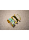 Bracelet Émail blanc "Rio" finition dorée