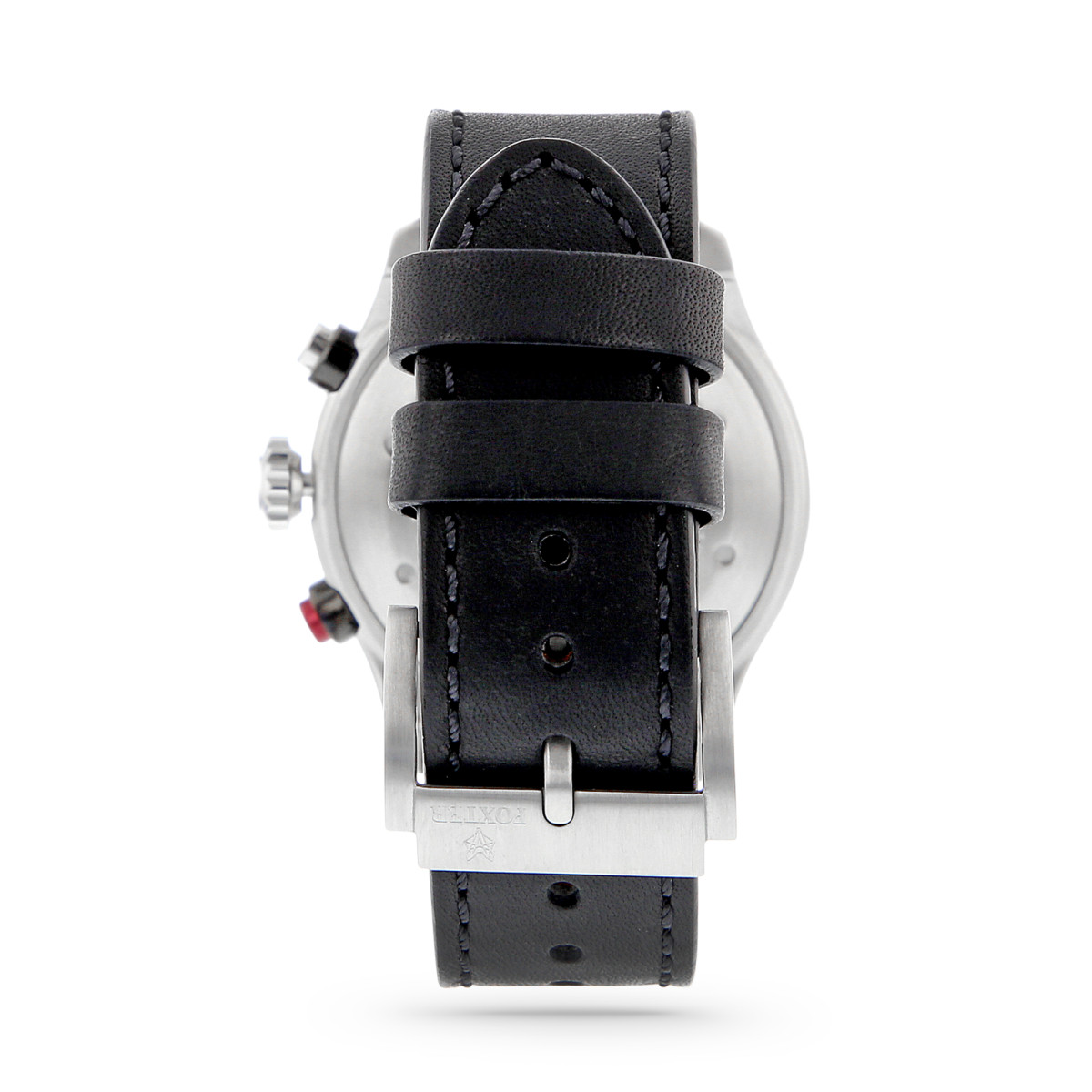 Montre Foxter Avalone bracelet cuir noir, boitier acier et fond gris Montre Homme Foxter Avalone bracelet cuir noir, boitier acier et fond gris - FR6040C1BC1
