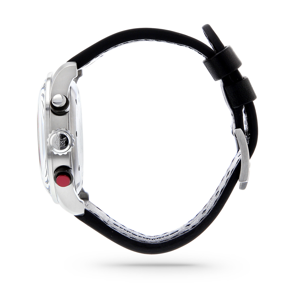 Montre Foxter Avalone bracelet cuir noir, boitier acier et fond gris Montre Homme Foxter Avalone bracelet cuir noir, boitier acier et fond gris - FR6040C1BC1