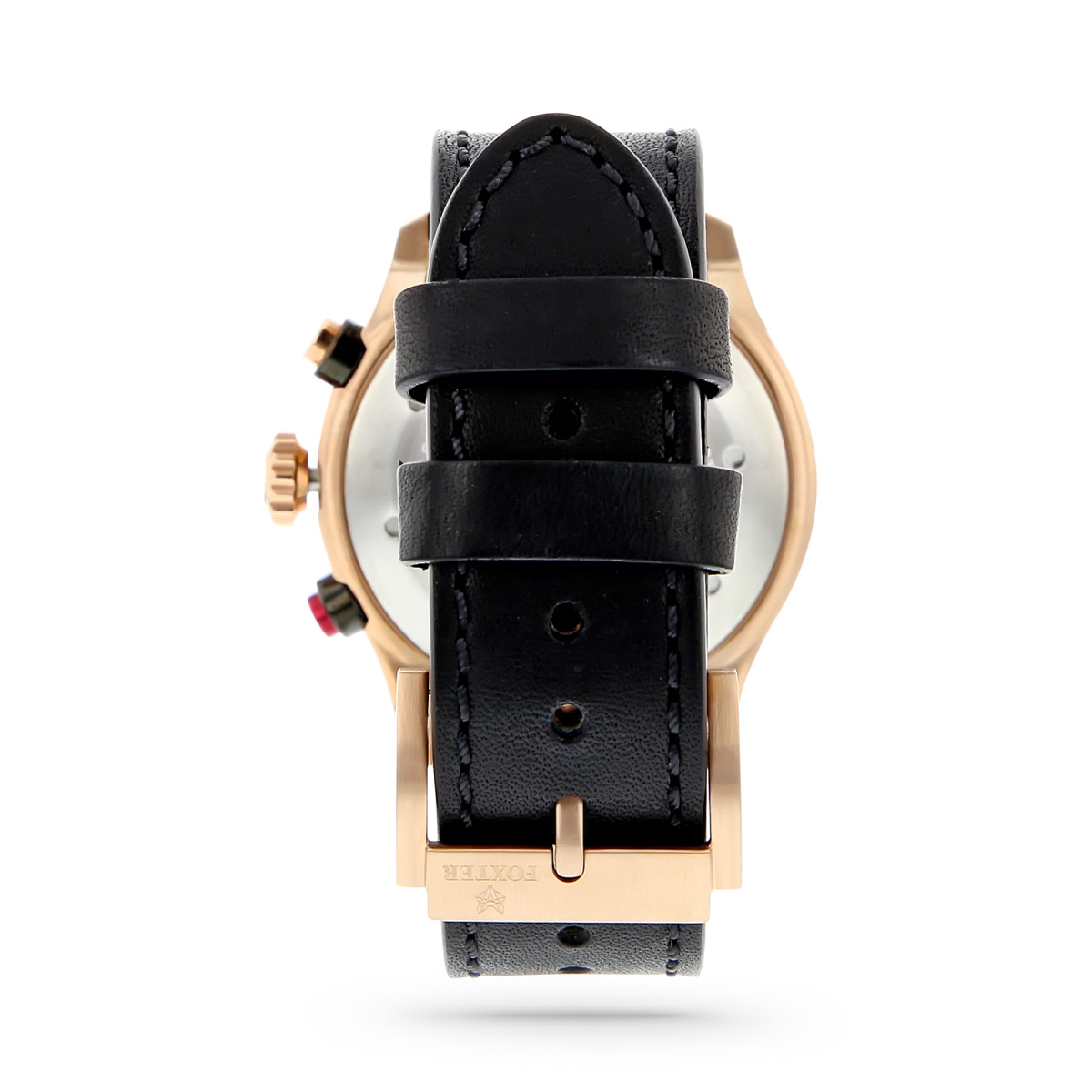 Montre Foxter Avalone bracelet cuir noir, Boîtier Acier PVD Rose et fond gris Montre Homme Foxter Avalone bracelet cuir noir, Boîtier Acier PVD Rose et fond gris - FR6043C1BC1