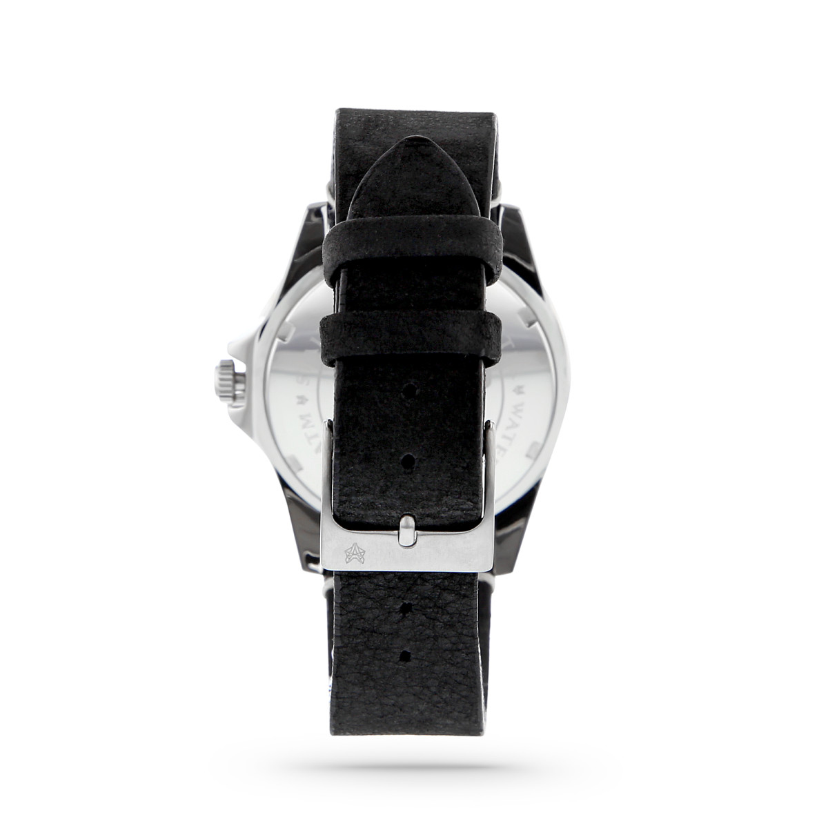 Montre Foxter Sixties bracelet cuir noir, boitier acier et fond noir Montre Homme Foxter SIXTIES2 en cuir noir