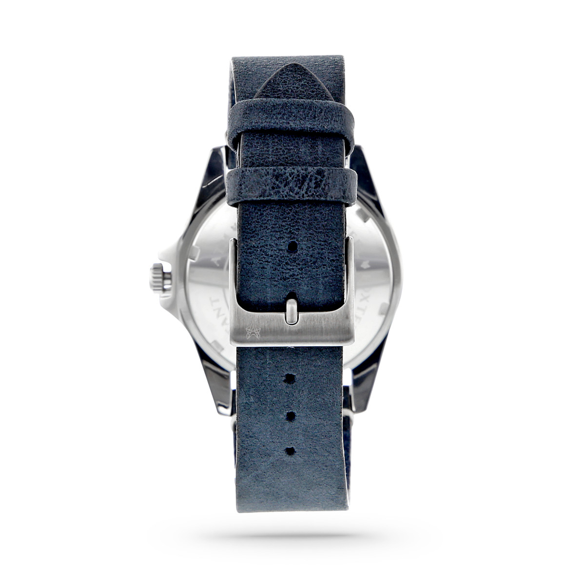 Montre Homme Foxter Sixties bracelet cuir bleu, boitier acier, fond bleu - SIXTIES5