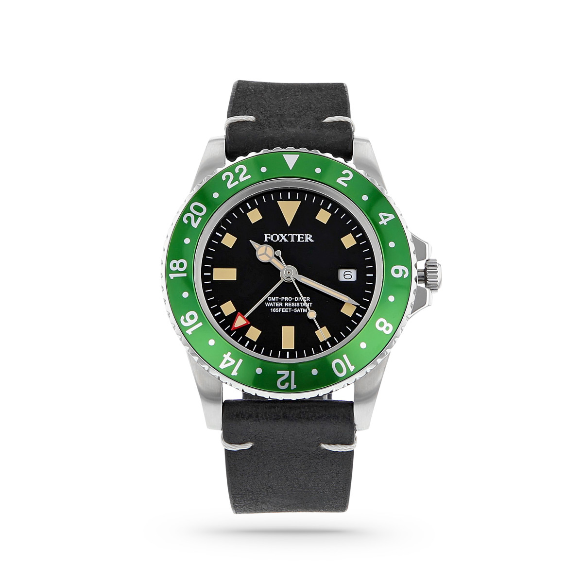 Montre Foxter Sixties bracelet cuir noir, boitier acier et fond noir Montre Homme Foxter Sixties bracelet cuir noir, boitier acier et fond noir - SIXTIES3