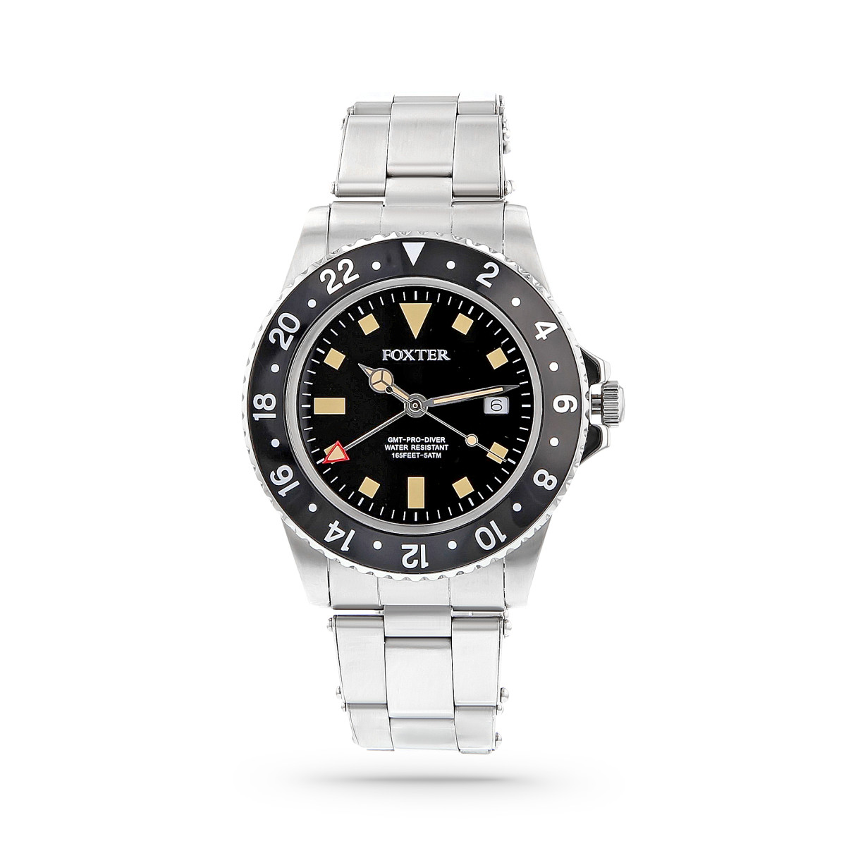 Montre Foxter Sixties bracelet acier, boitier acier et fond noir Montre Homme Foxter Sixties bracelet acier, boitier acier et fond noir - SIXTIES8