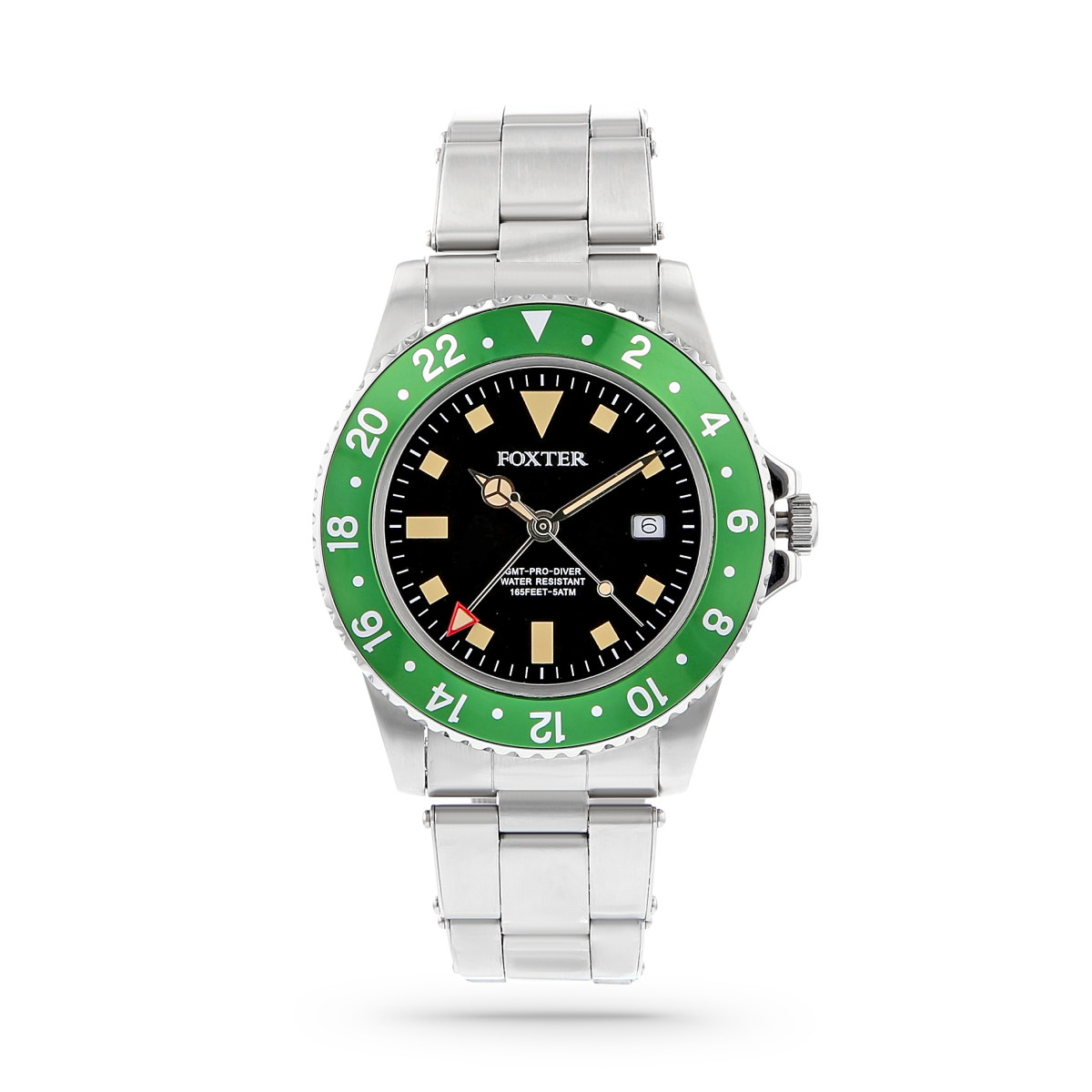 Montre Foxter Sixties bracelet acier, boitier acier et fond noir Montre Homme Foxter Sixties bracelet acier, boitier acier et fond noir - SIXTIES6