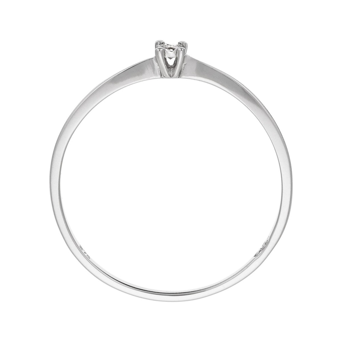 Bague Or Blanc et Diamant 0,01 carats "Petit solitaire" Bague "Petit solitaire" Or blanc et Diamants