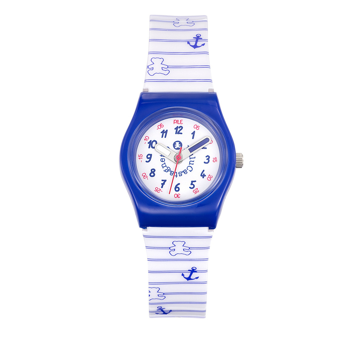 Montre Fille LuluCastanette pour enfant analogique 26 mm. Montre Fille LuluCastagnette Pop Kid Cadran blanc - 38774