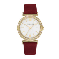 Montre Femme Trendy Kiss Rose cadran blanc bracelet nubuck - TG10098-01R
