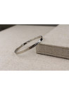Bracelet Jonc à message laiton argenté "ATTACHIANTE"