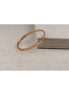 Bracelet Jonc à message laiton rosé "JE T'AIME, UN PEU, BEAUCOUP, A LA FOLIE"