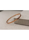 Bracelet Jonc à message laiton rosé "C'EST SIMPLE JE SUIS COMPLIQUEE"