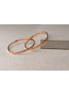 Bracelet Jonc à message laiton rosé "C'EST SIMPLE JE SUIS COMPLIQUEE"