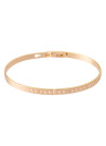 Bracelet Jonc à message laiton rosé "LAISSE TOMBER LES FLEURS, SERS MOI UN MOJITO"