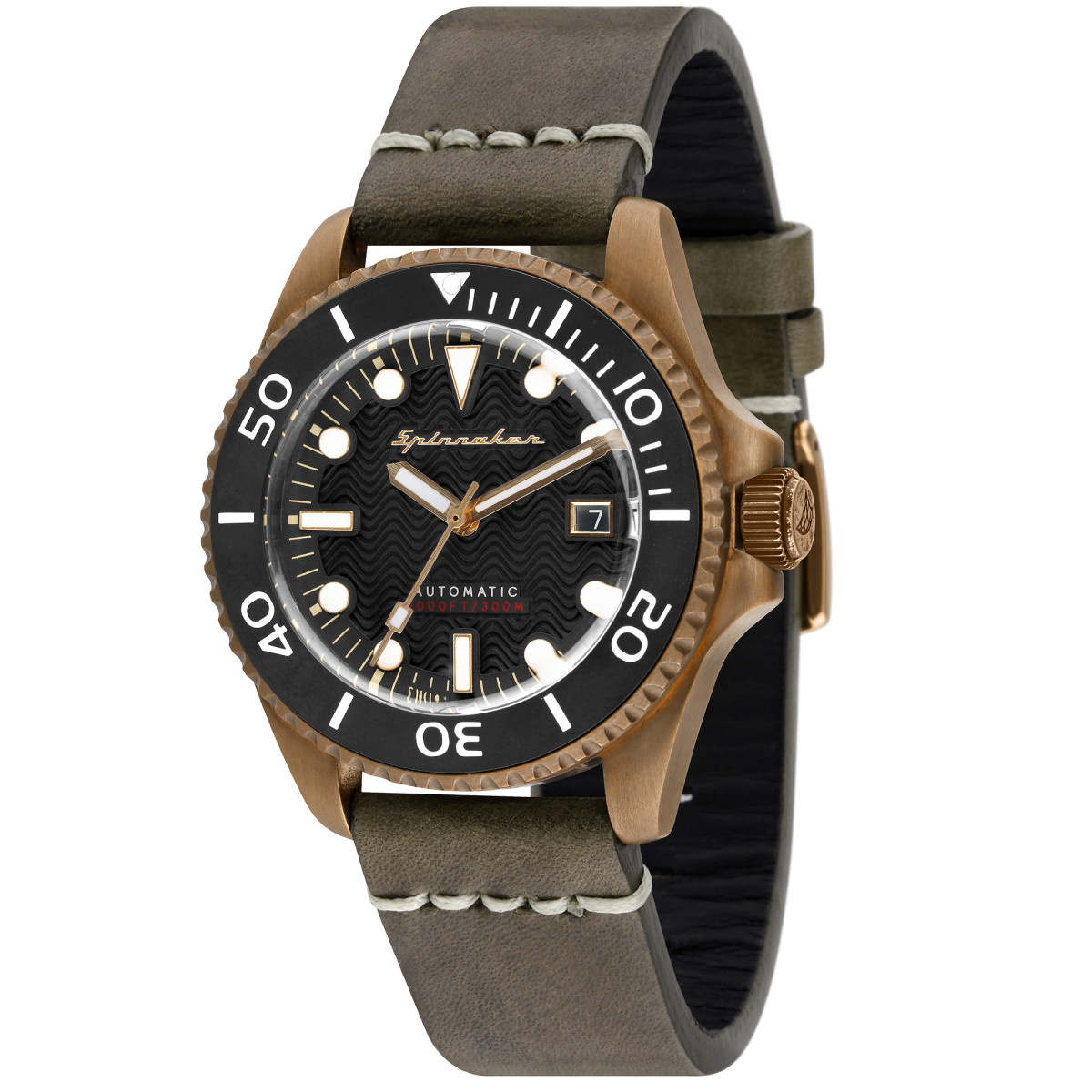 Montre Homme Spinnaker TESEI Cadran Cadran noir – SP-5060-04 Montre Homme Spinnaker TESEI Boîtier en Bronze Cadran Noir - SP-5060-04