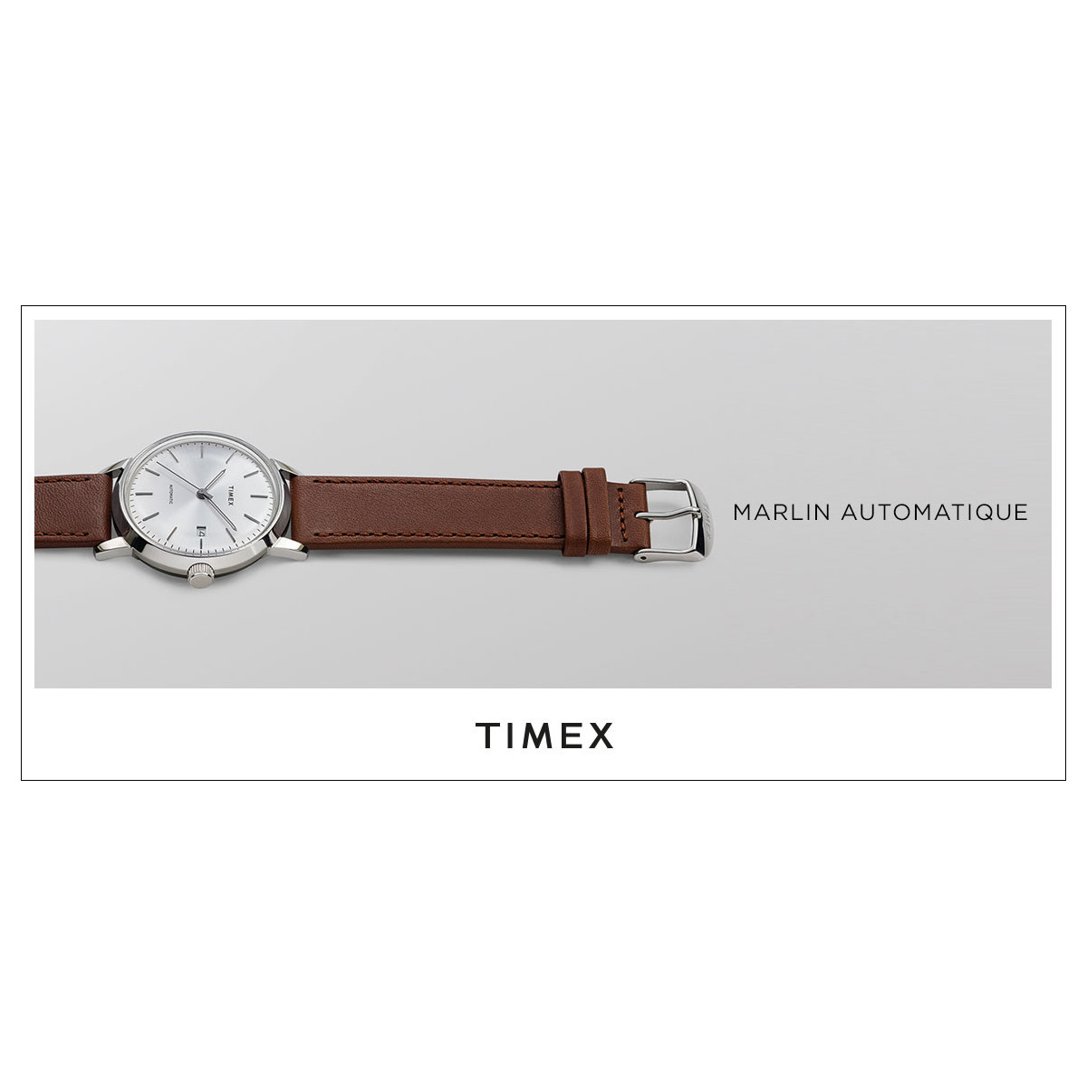 Montre Homme Timex "Marlin Automatique" Boîtier SST 40mm en Acier Cadran Argent - TW2T22700