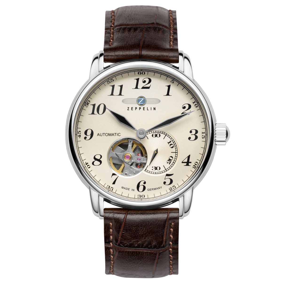 Montre Homme Zeppelin AUTOMATIQUE COEUR OUVERT Montre Zeppelin LZ127 automatique coeur ouvert - 40 mm - Z-7666-5