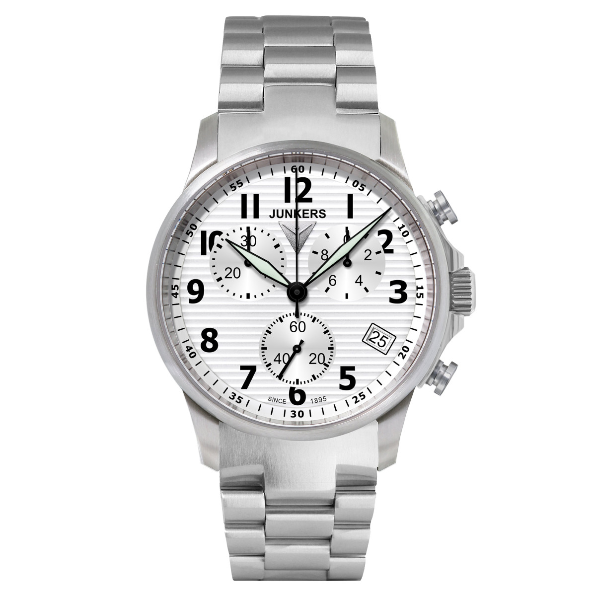 Montre Junkers TANTE JU CHRONO boîtier acier 40mm Montre Junkers TANTE JU CHRONO - J-6890-M1