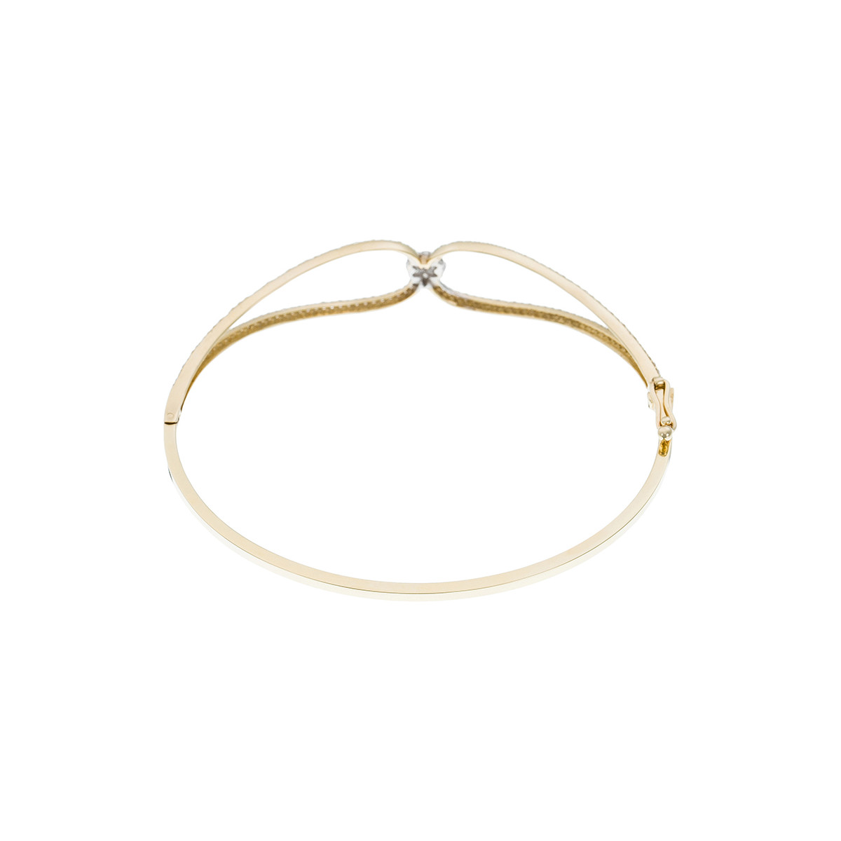 Bracelet Or Jaune 375 et Oxyde de Zirconium "Beauty" Bracelet jonc Or Jaune 375 et Oxyde de Zirconium "Beauty"