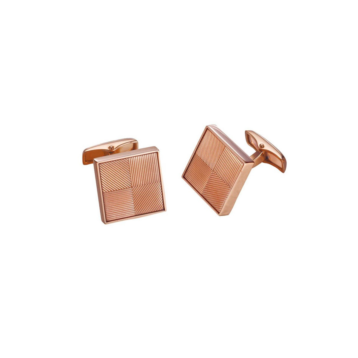 Boutons de manchette Smalto "Antoine" PVD Or Rose