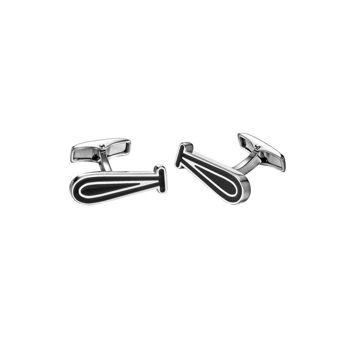 Boutons de manchette Smalto "Louis" Acier Massif