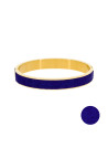 Bracelet Fausse Fourrure bleu "Monaco" finition dorée