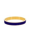 Bracelet Fausse Fourrure bleu "Monaco" finition dorée