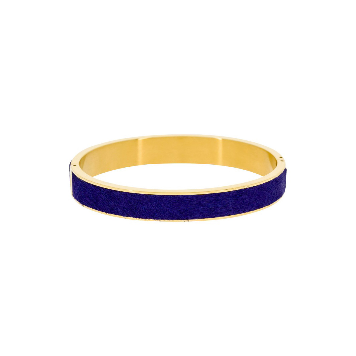 Bracelet Jonc FORMALE émail bleu Acier doré