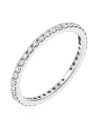 Bague Or Blanc 375 "TOUR COMPLET LUMINEUX" Diamants 0.4 cts