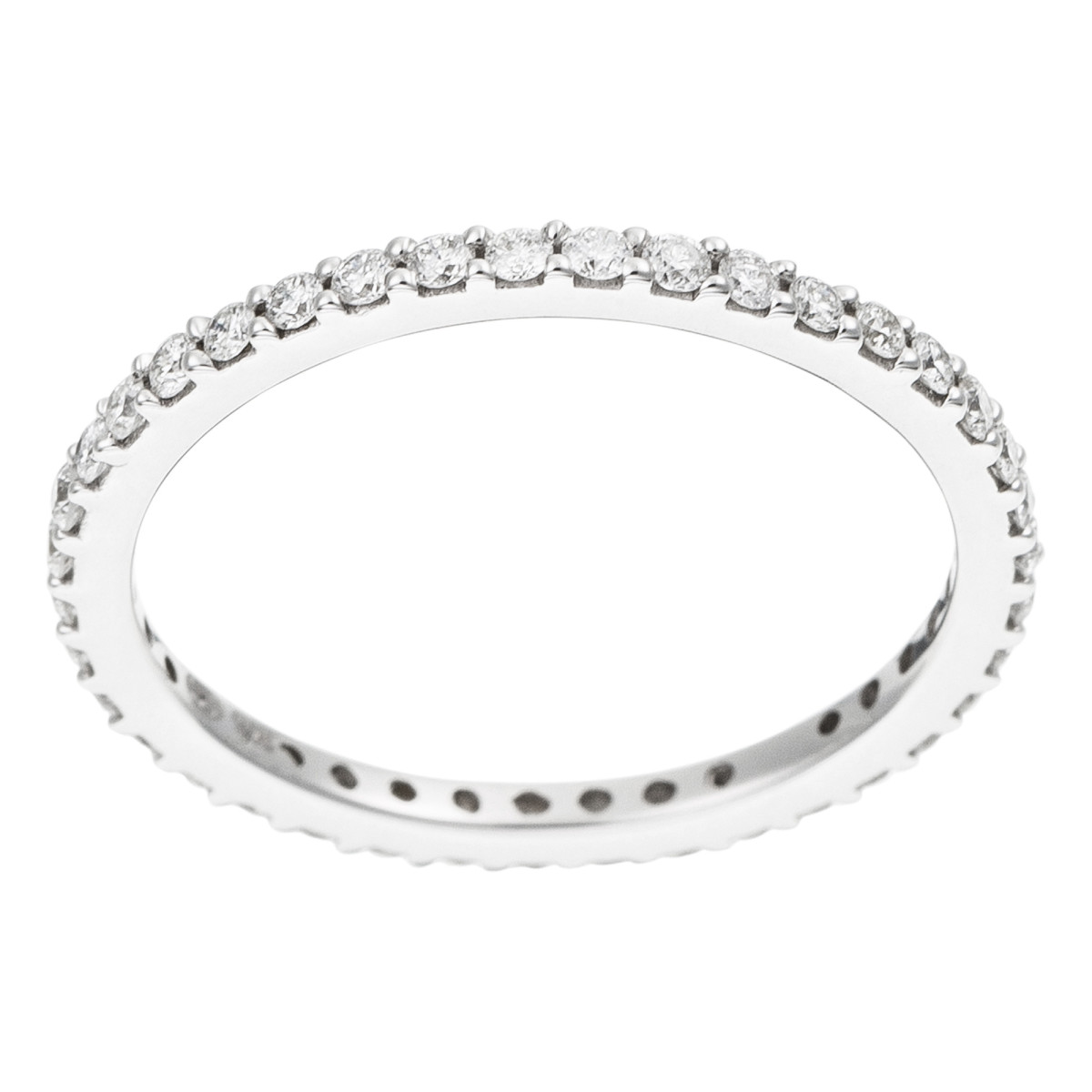 Bague Or Blanc 375 "TOUR COMPLET LUMINEUX" Diamants 0.4 cts Bague "Adoration Divine" Or blanc et Diamant