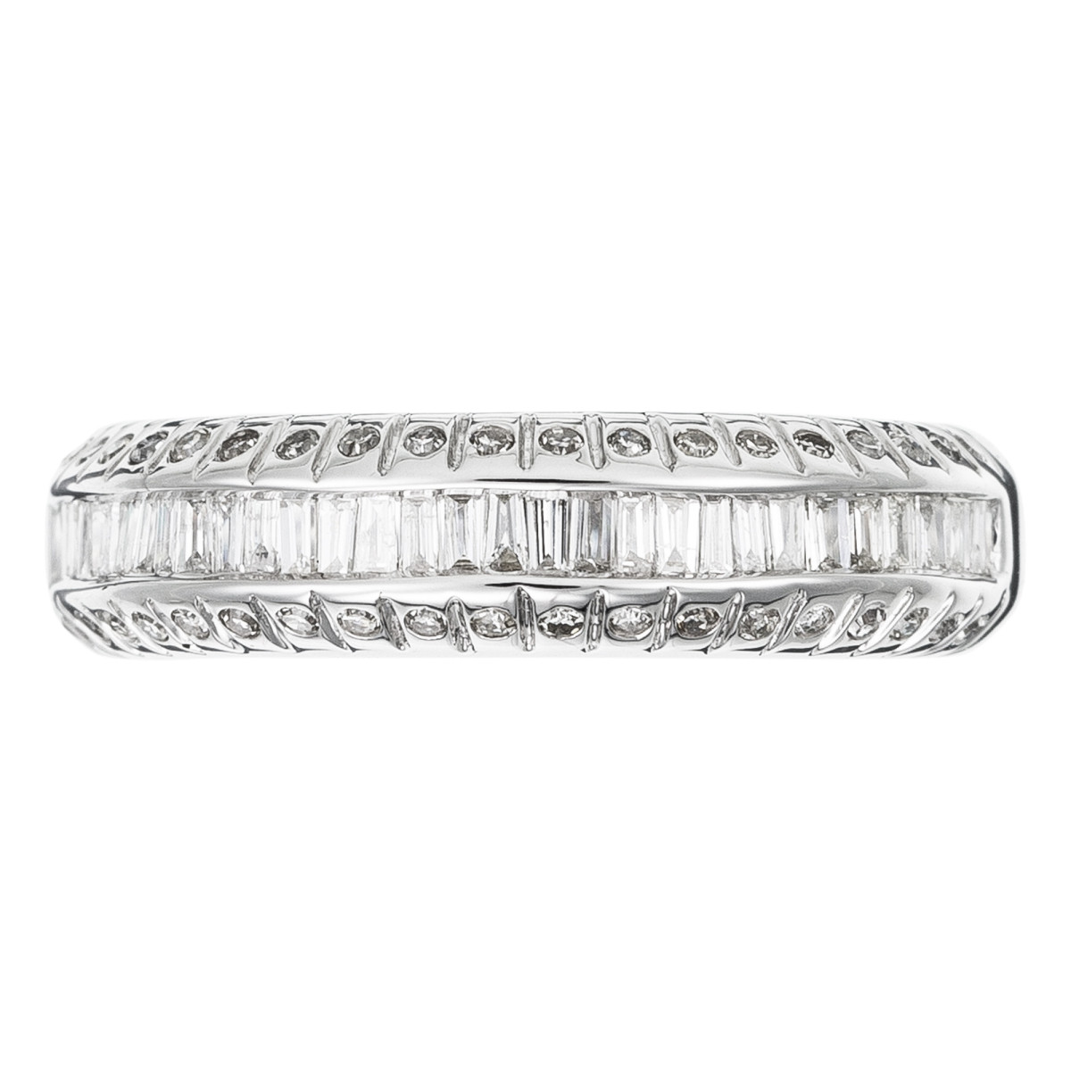 Bague Or Blanc 375 "PRECIOSA" Diamants 0.4 cts Bague Or Blanc 375 "PRECIOSA" Diamants 0,4 carat