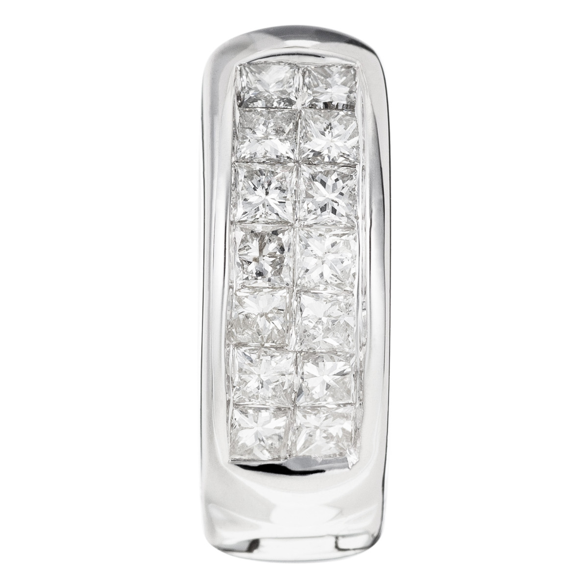 Boucles d'oreilles Or Blanc 375 "MES JOLIS RANGS" Diamants 0.5 cts Boucles d'oreilles Or Blanc "MES JOLIS RANGS" Diamants 0,5 carat